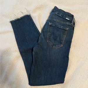 Mother The Looker Ankle Fray Denim Jeans